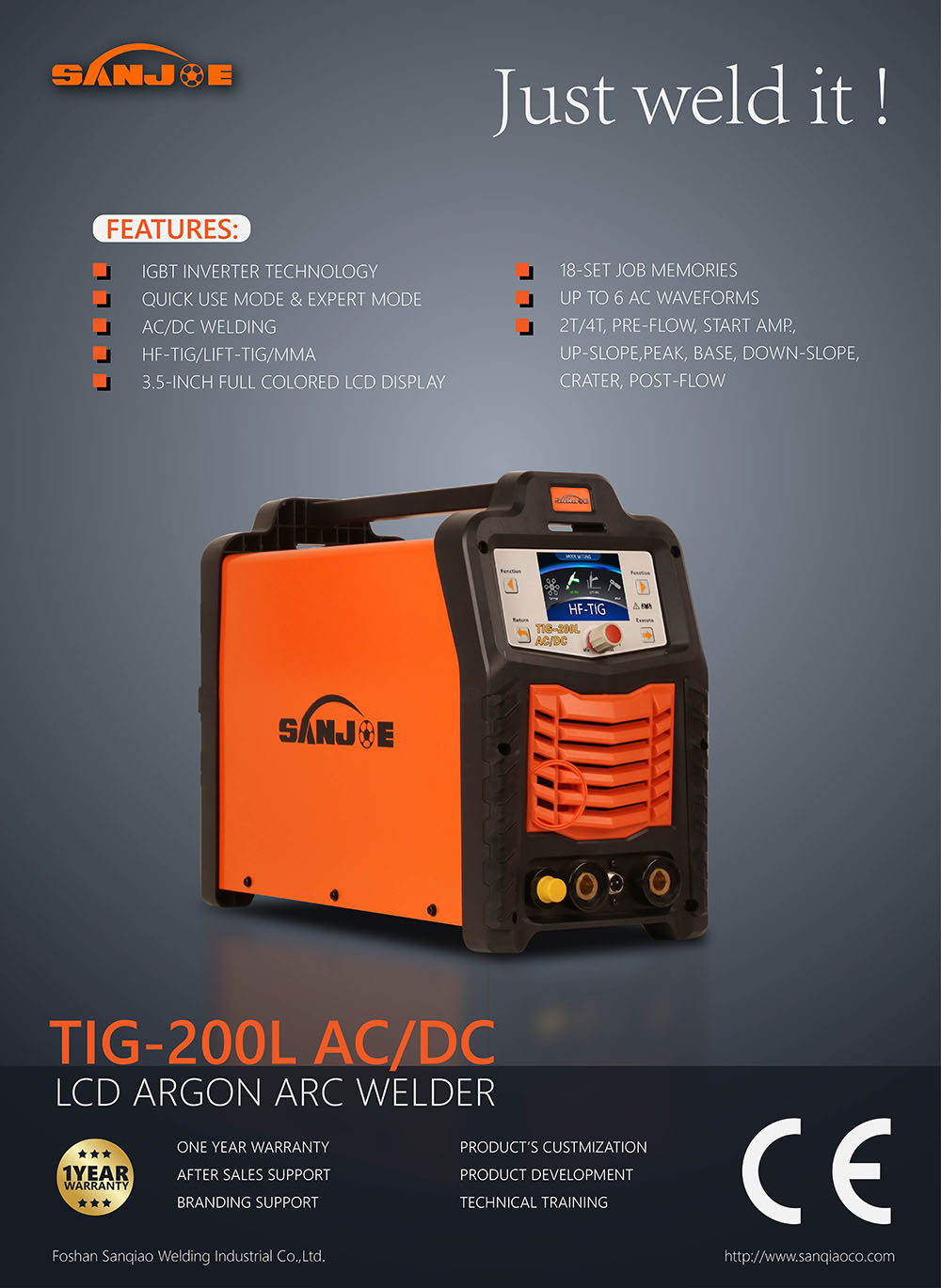 TIG LCD Welding Machine Pulse Synergy 6 AC Waves 220V 230V 240V