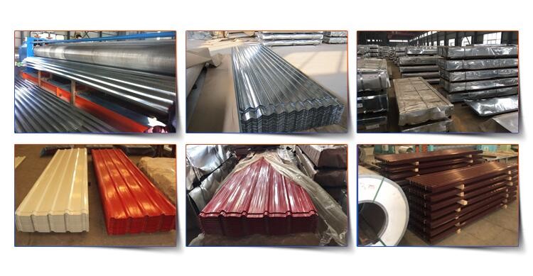 ASTM A653 Galvanised Metal Roofing Sheets Gauge 26 Building Material