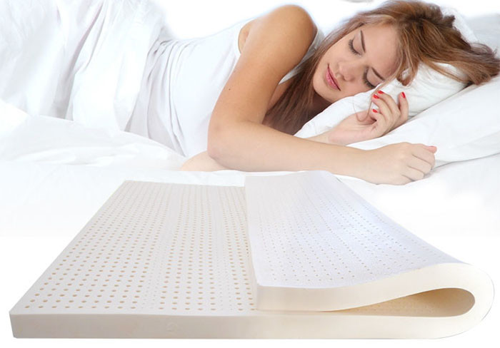 Soft Ergonomics 100 Percent Natural Latex Mattress Milk White Color Anti - Bacteria