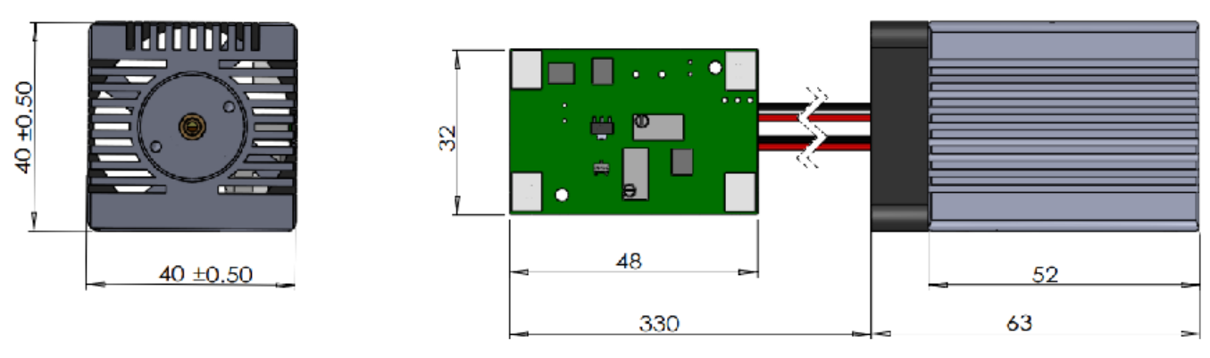220v Input Voltage 571nm DPSS 50mW Yellow Laser Module for Industrial Applications
