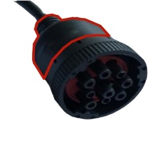 Type 1 Deutsch 9 Pin J1939 Female to J1962 OBD2 OBDII 16 Pin Female Cable