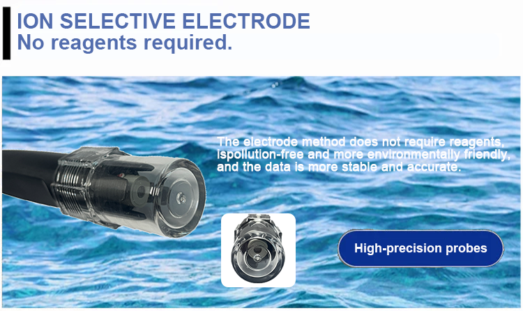 DC12-24V Nitrite Nitrate Meter for Ammonia Water Testing Online NH3 NH4 Probe Sensor