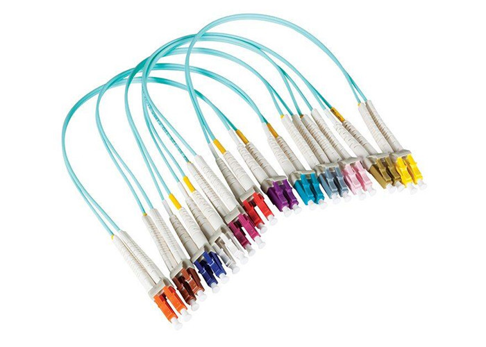 50/125 Duplex LC APC To SC APC Fiber Optic Jumper Cable Single Mode