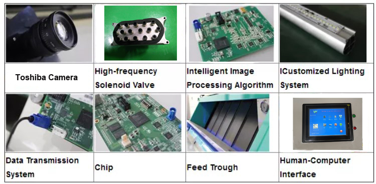 6 Chute Intelligent Optical CCD Camera PET PVC HDPE Plastic Color Sorter Machine Wifi Remote