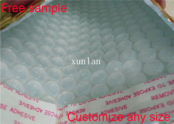 Custom Printed Metallic Bubble Mailers , Padded Envelope Bubble Mailers Plastic