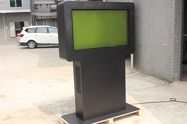 Slim Outdoor Display Floor Standing LCD Monitor Outdoor Electronic Signs Digital Signage Ads Kiosk Waterproof