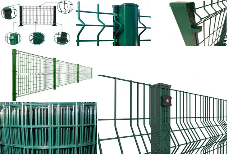 Low Carbon Steel 3d Welded Wire Fence 50x150mm Hot Dipped Galvanized