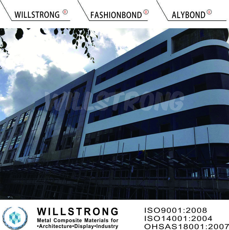 3D Sharp RAL / PANTON Color Aluminum Panel Curtain Wall 4*0.5mm Thickness / Composite Building Materials