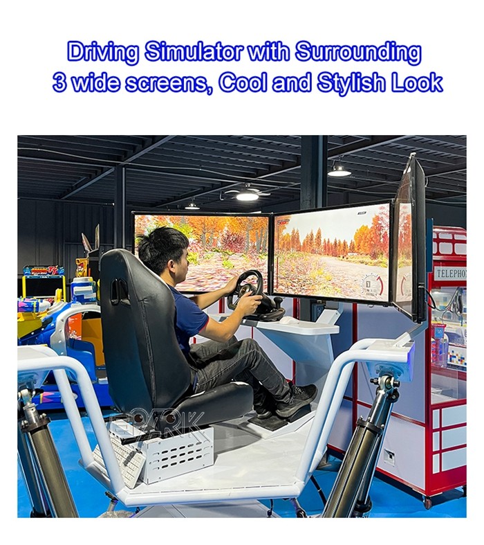 Hot Selling Six-Axis Three-Screen Racing Car 300Kg 9D Vr Racing Simulator