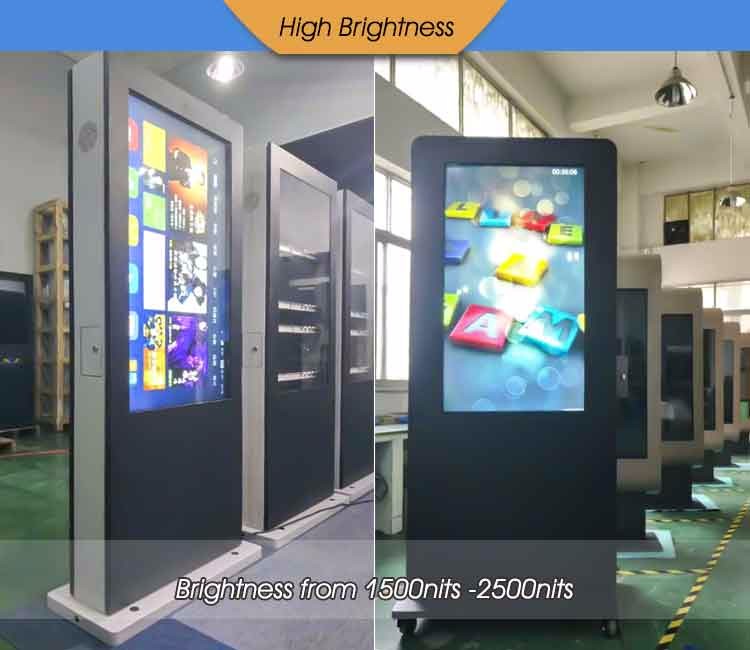 Latest Touch Technology Android Lcd Media Player 2000 Nits Monitor 49 inch Airport Digital Signage Outdoor