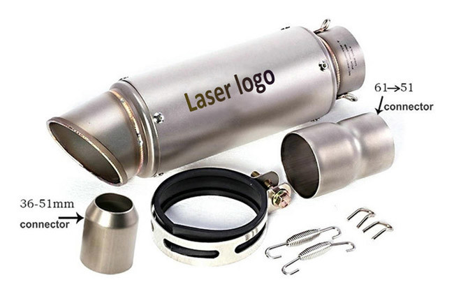Motocross universal motorcycle muffler 51 - 61mm Carbon Fiber Exhaust Pipes