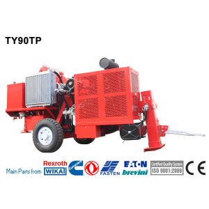 5km/H 90KN Hydraulic Puller Tensioner Transmission Line Stringing Equipment