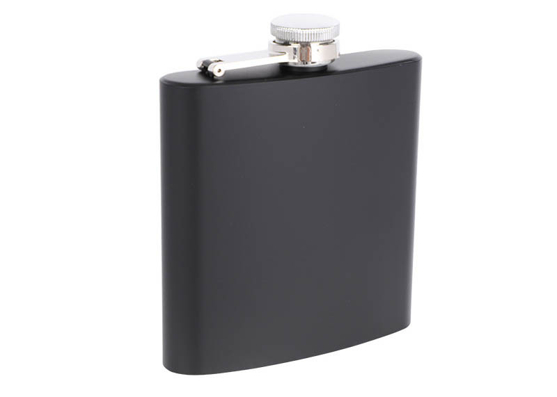 Matte Black Paint Kitchen Household Items 6oz Small Drinking Flask