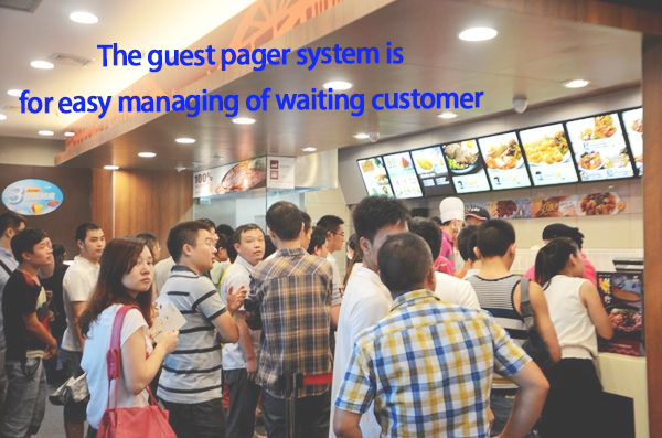 wireless guest pager system for restaurants or other queue situations