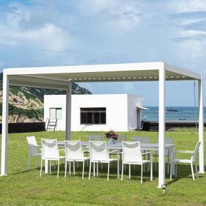  Pergola with metal roof outdoor patio leisure pavilion imported from China Manufactures