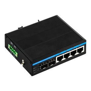 6 Port Gigabit Managed Hardened Network Switch Compact Size Dual Power DC12V