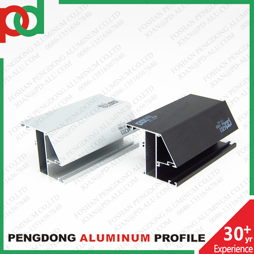 Black Anodized Profiles Aluminio For Windows And Doors Serie 35