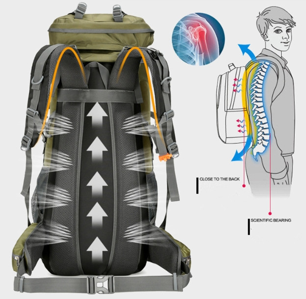 Reflective Printing Easy Strap Hiking Rucksack For Lightweight Backpacking