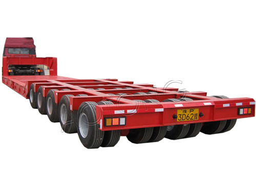 120T Loading Capacity Truck Trailer with Lower Flatbed Loading Deck and Transportation