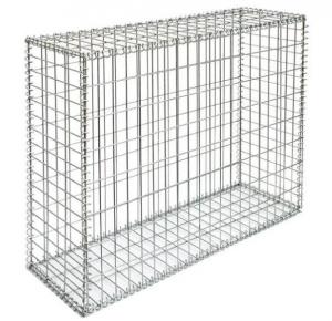Durable Welded Gabion Box , Silver Retaining Wall Cages Quick Installation