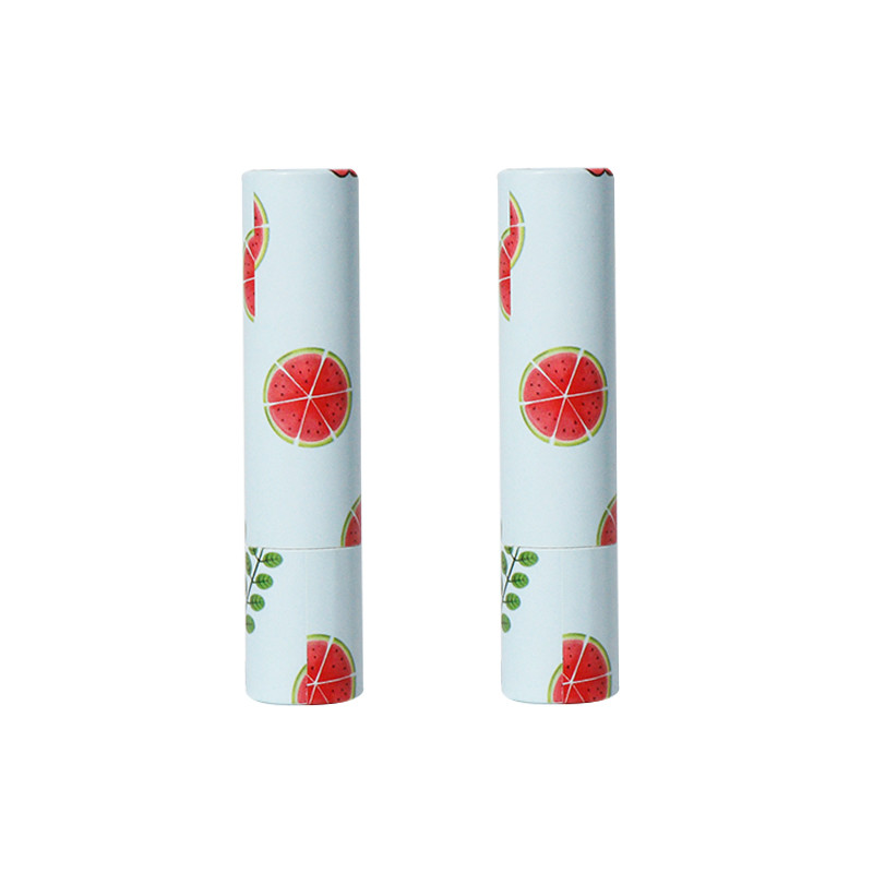 Luxury lipstick tube box round cardboard paper lip balm tube for packaging