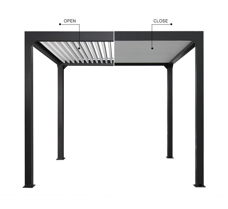 4x3m Manual/electric Alu.Louvred Pergola
