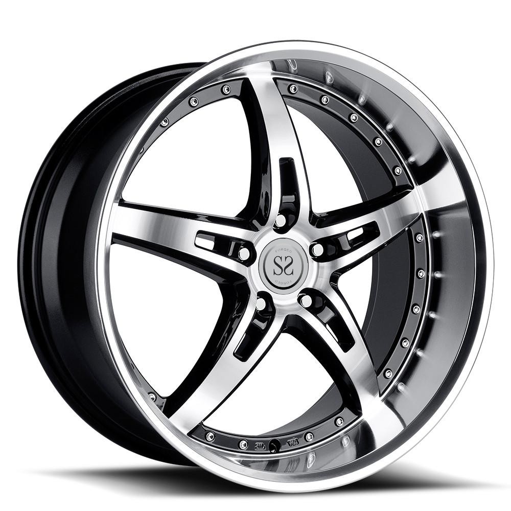 20 inch customized red spoke 2 piece forged car wheel rim china