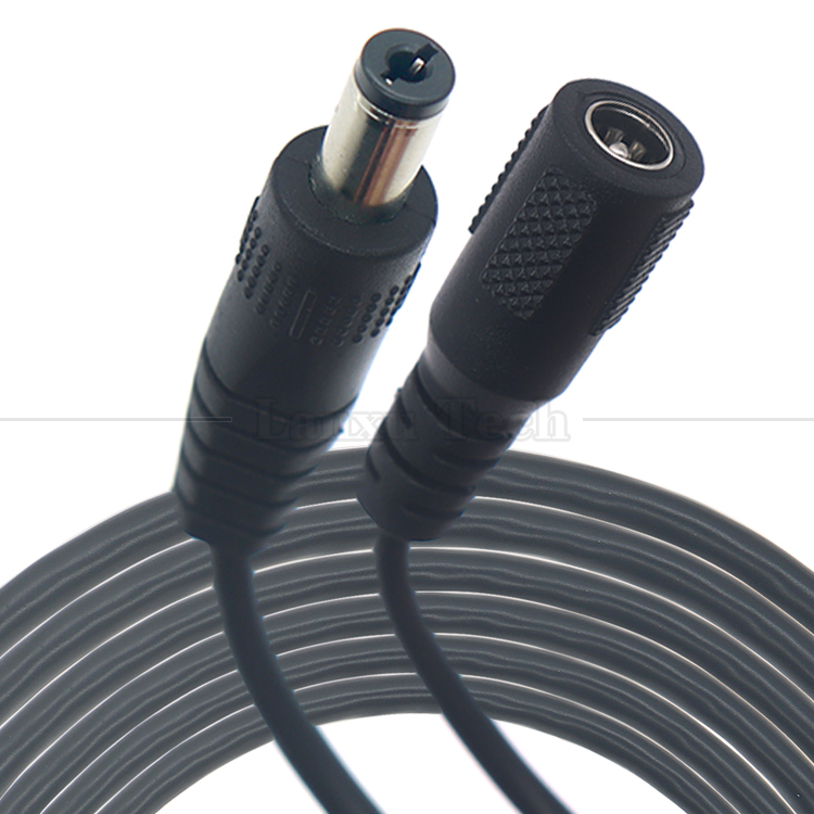 Custom 16AWG 18 20 22 24 26 28 AWG Male to Male 5.5x2.1mm 5.5x2.5mm 3.5x1.35mm 12V DC Plug Power Supply Extension Cable for CCTV