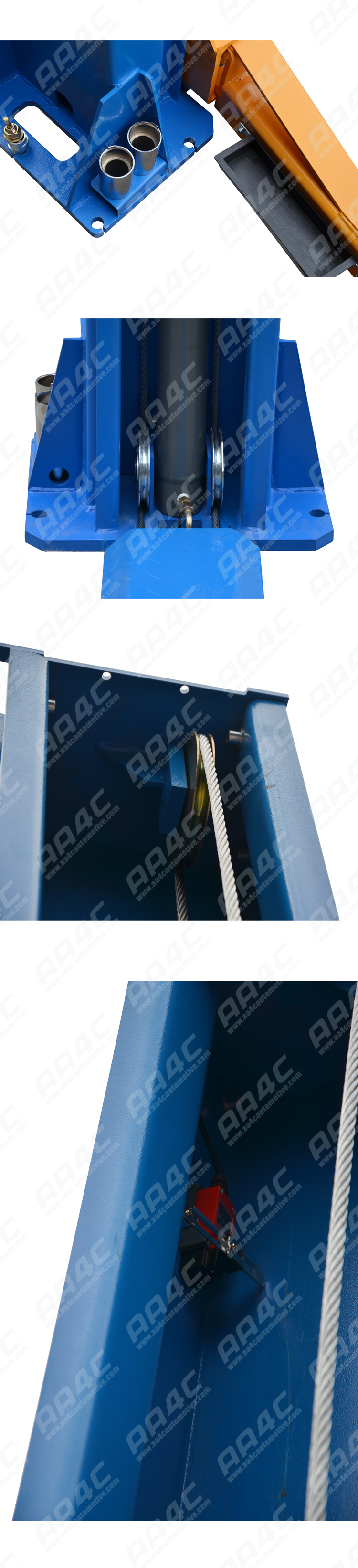 AA4C 12000lbs 5.5T hydraulic baseplate dual sides manual unlock 2 post vehicle lift AA-2PFP55