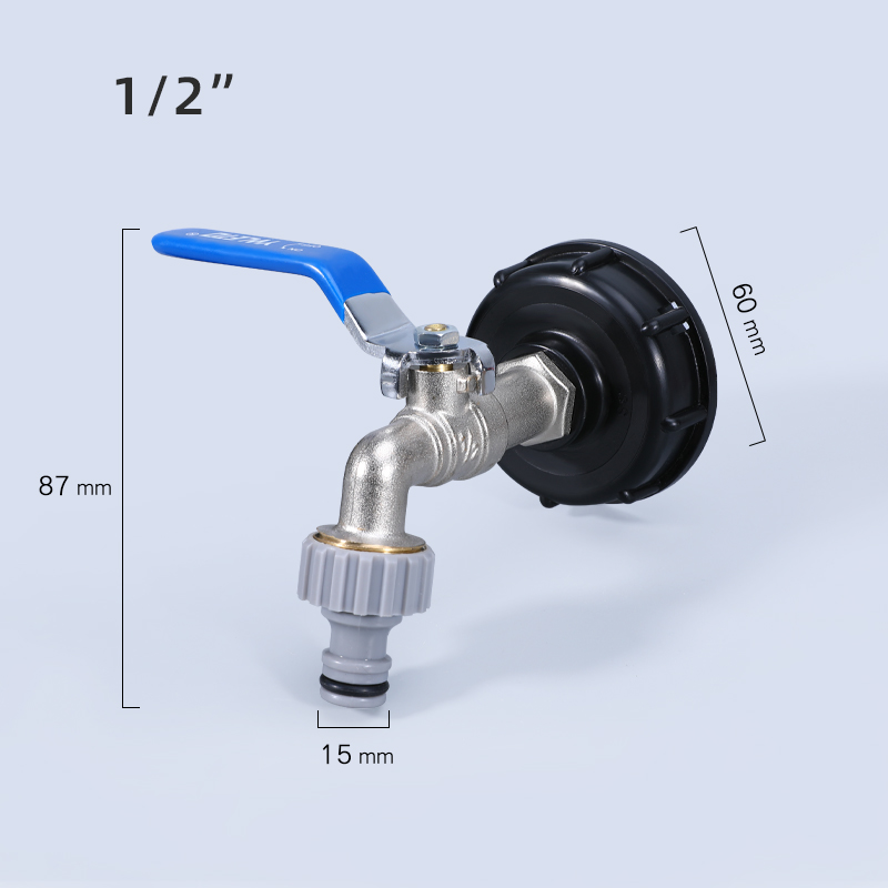 Long-Lasting IBC Tank Tap Adaptor Cover Drain Discharge Nozzle Spout Pipe Tube Connect