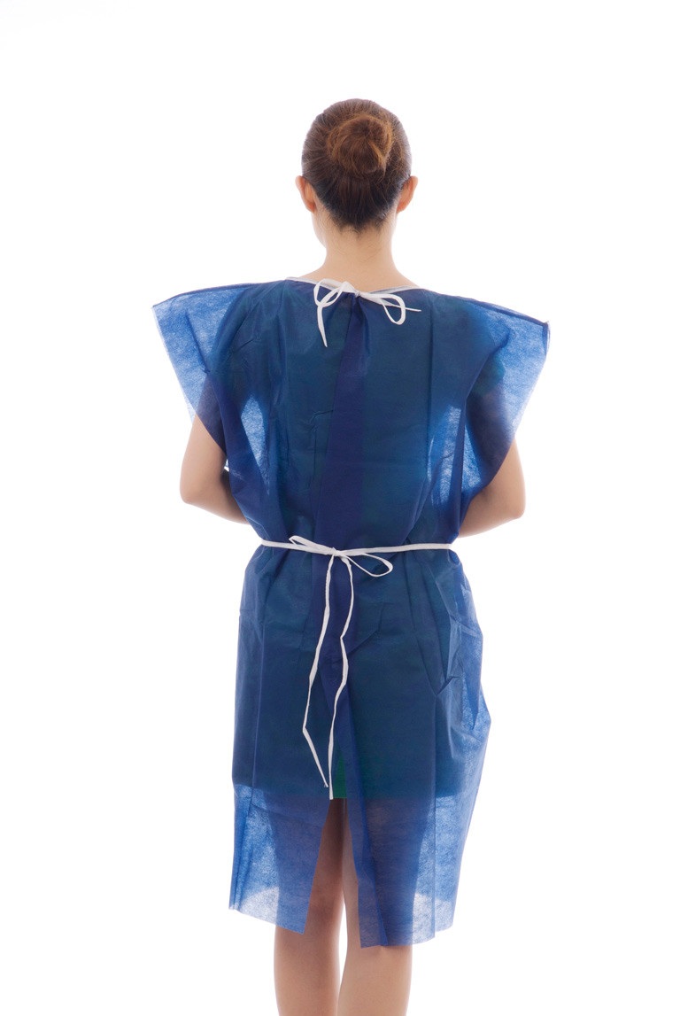 L XL Polypropylene Disposable Patient Gown 45g/m2 With Waist Ties