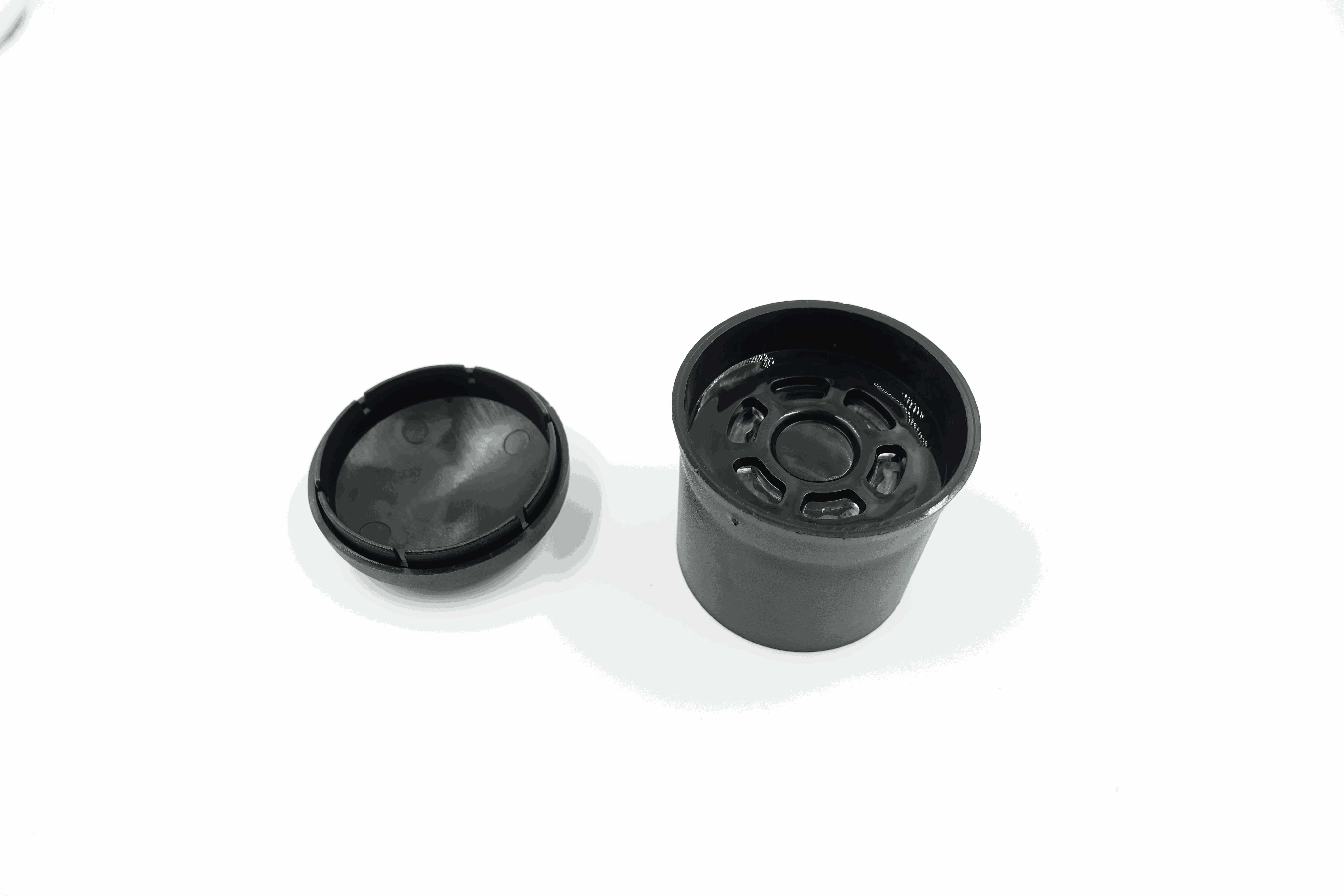 disposable Black Lids 220mm 70g 310ml Plastic PET Jar
