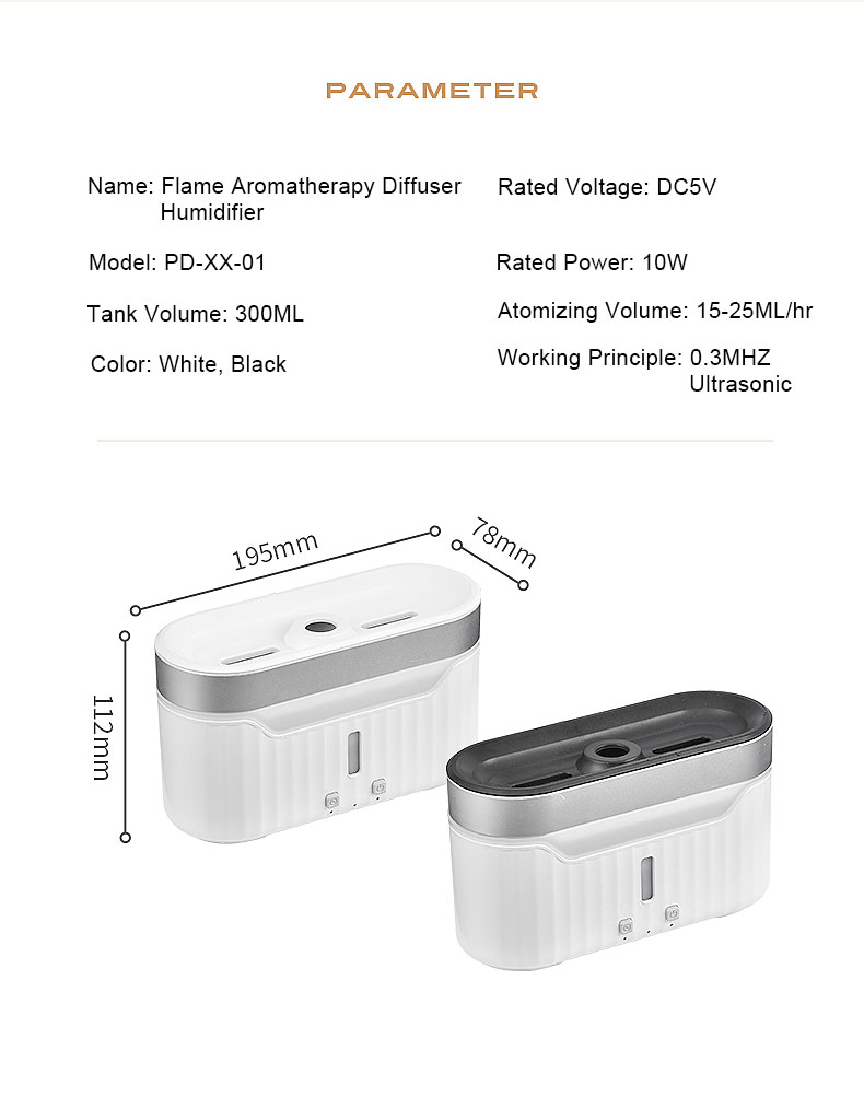 2023 New Flame Water Atomization Jellyfish Fog Humidifier Desktop Portable Essential Oil Aroma Diffuser with Atmosphere Light