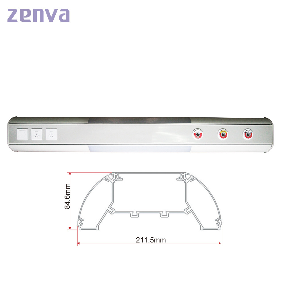 Aluminum Alloy Hospital Bedside Unit With Medical Gas Outlet