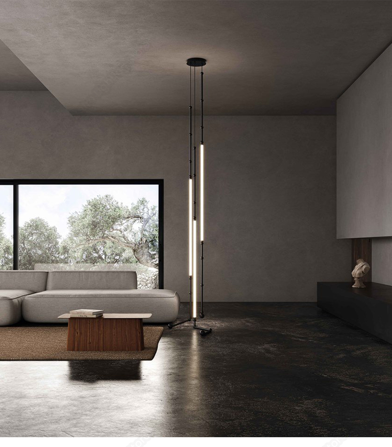 modern minimalistic line chandelier nordic designer creative lamps(wh-mi-450)