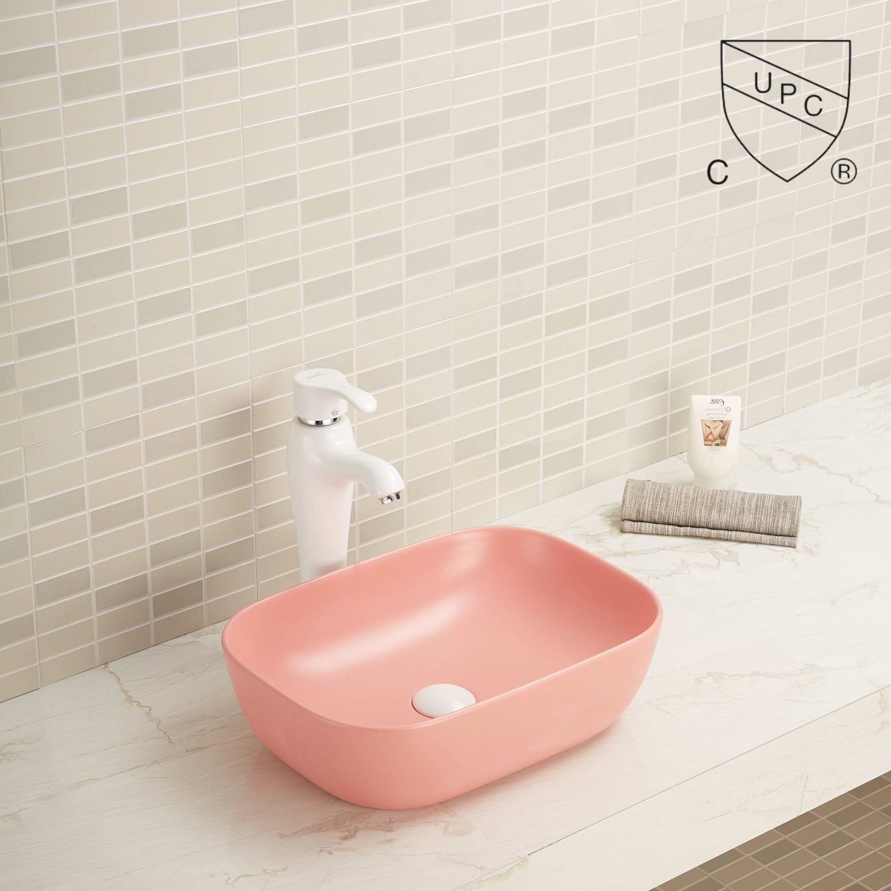 Good Straightness Counter Top Bathroom Sink Durable Not Deformed Basin Hand Wash