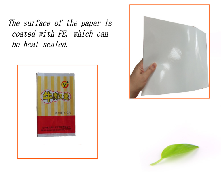 Food grade high temperature resistance 45 & 50gram MG white kraft paper in roll
