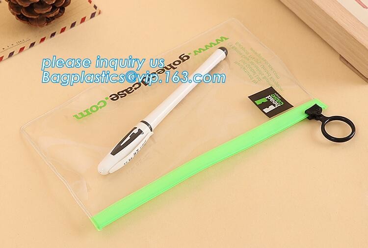 pvc Zip lockkk document file bag,Three-dimensional PVC Document Bag File Zipper Bag with Front Label Pocket bagplastics pac
