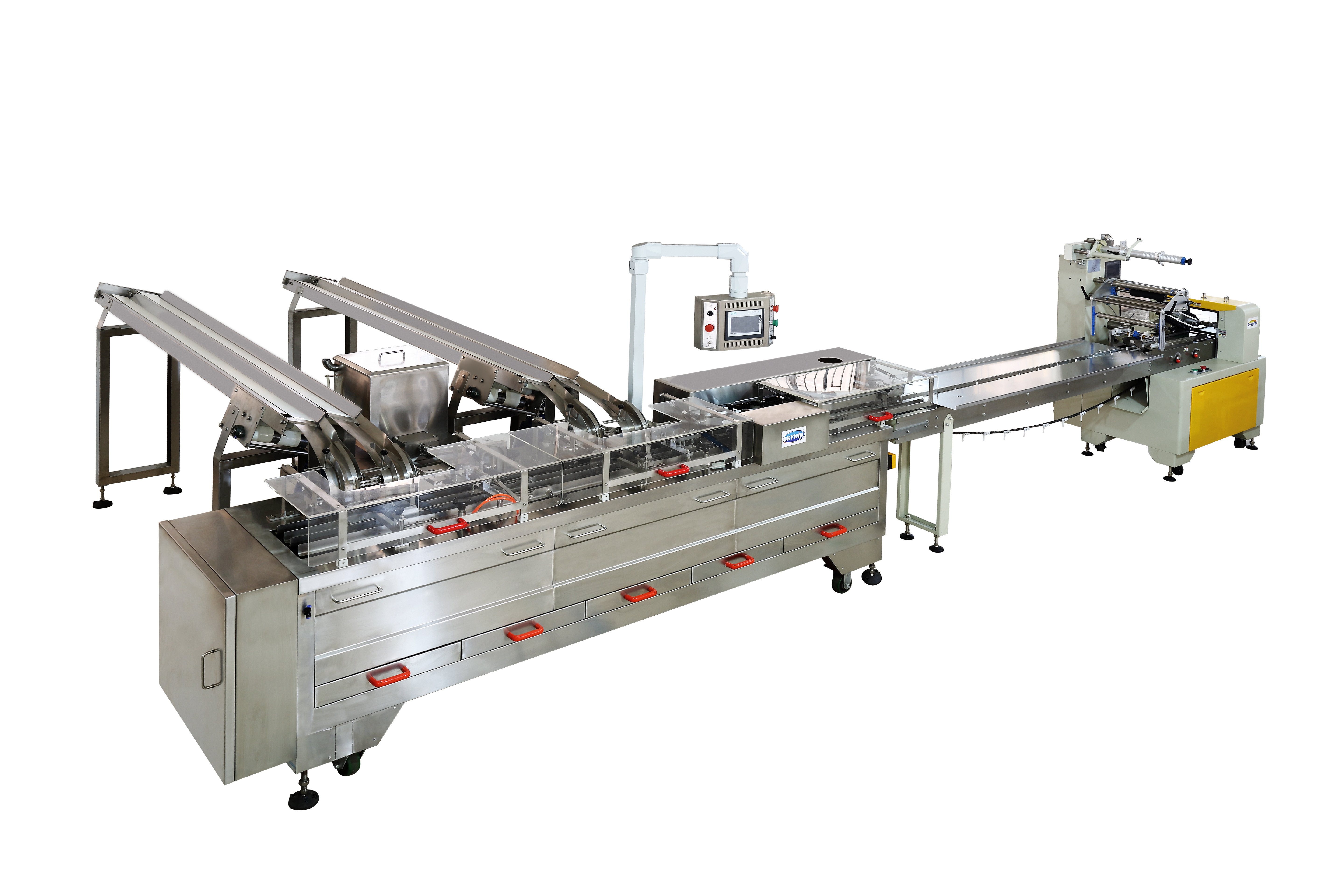 600pcs/Min Round Biscuit Sandwiching Machine / CE Certified Cracker Equipment