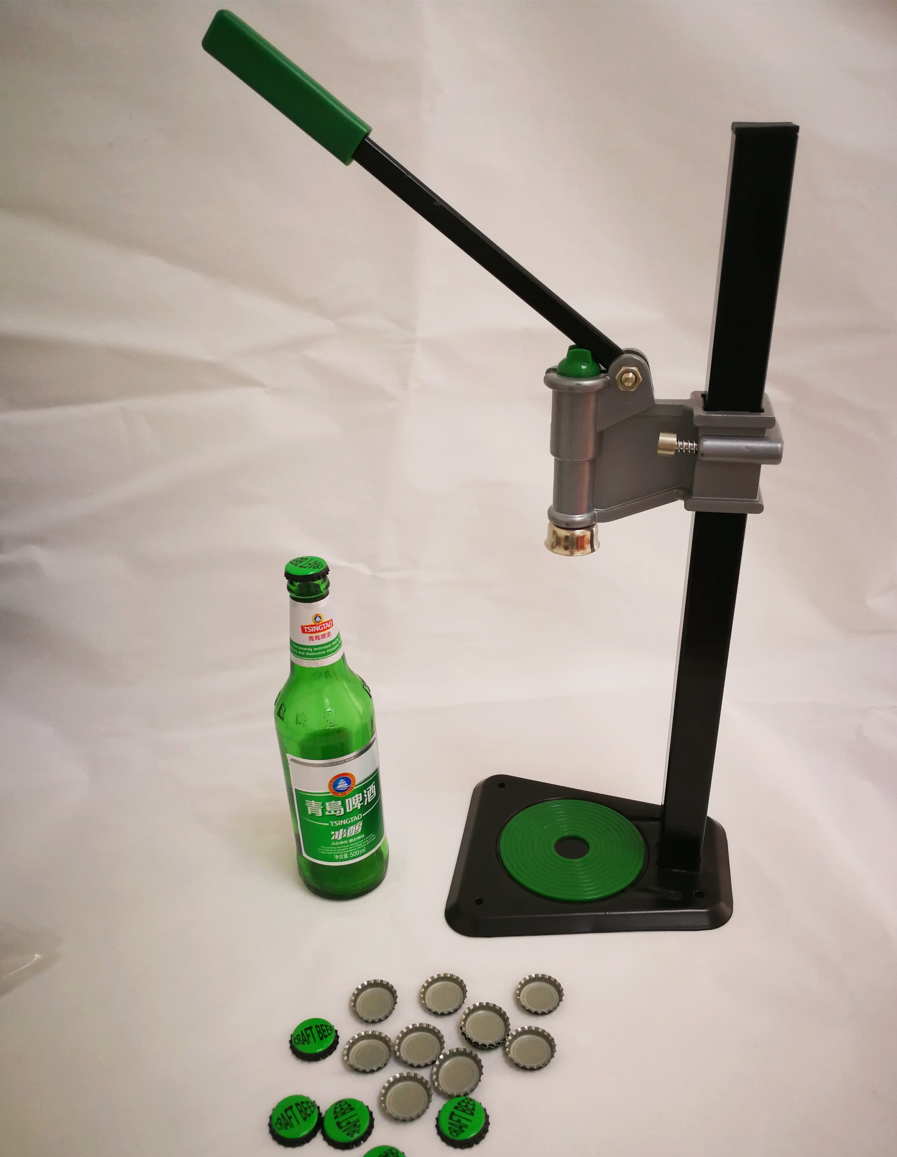 Manual Operated Home Brew Bench Capper For Beer / Beverage Bottle Crown Cap