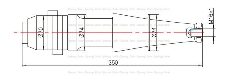 Customized Inverted Horn 15Khz Ultrasonic Transducer With Steel Booster
