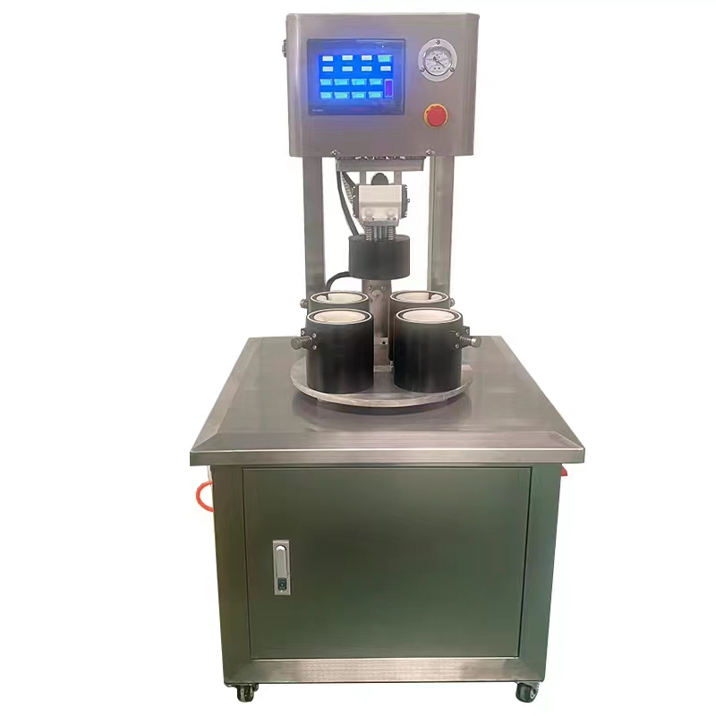 Automatic Glass Jar Screw Capping Machine Jam Vacuum Glass Bottle Sealer Machine