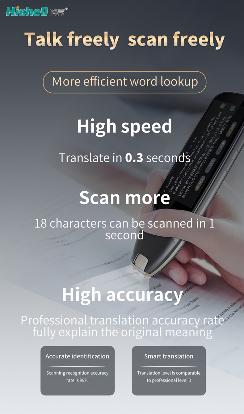 HIFI ABS Portable Instant Translator , Handheld Real Time Translator Device