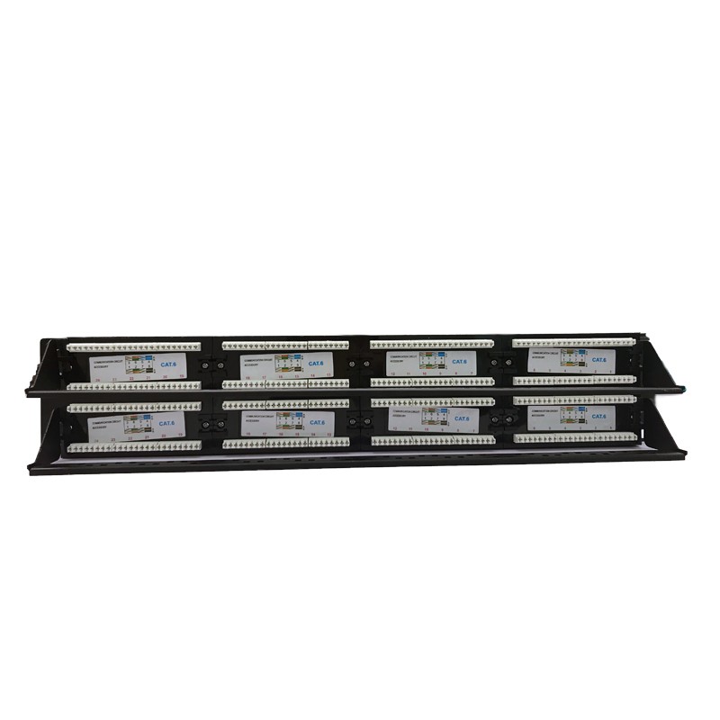 Network Cabinet 48 Port Cat6 Patch Panel , Utp Patch Panel 48 Port With Cable Management
