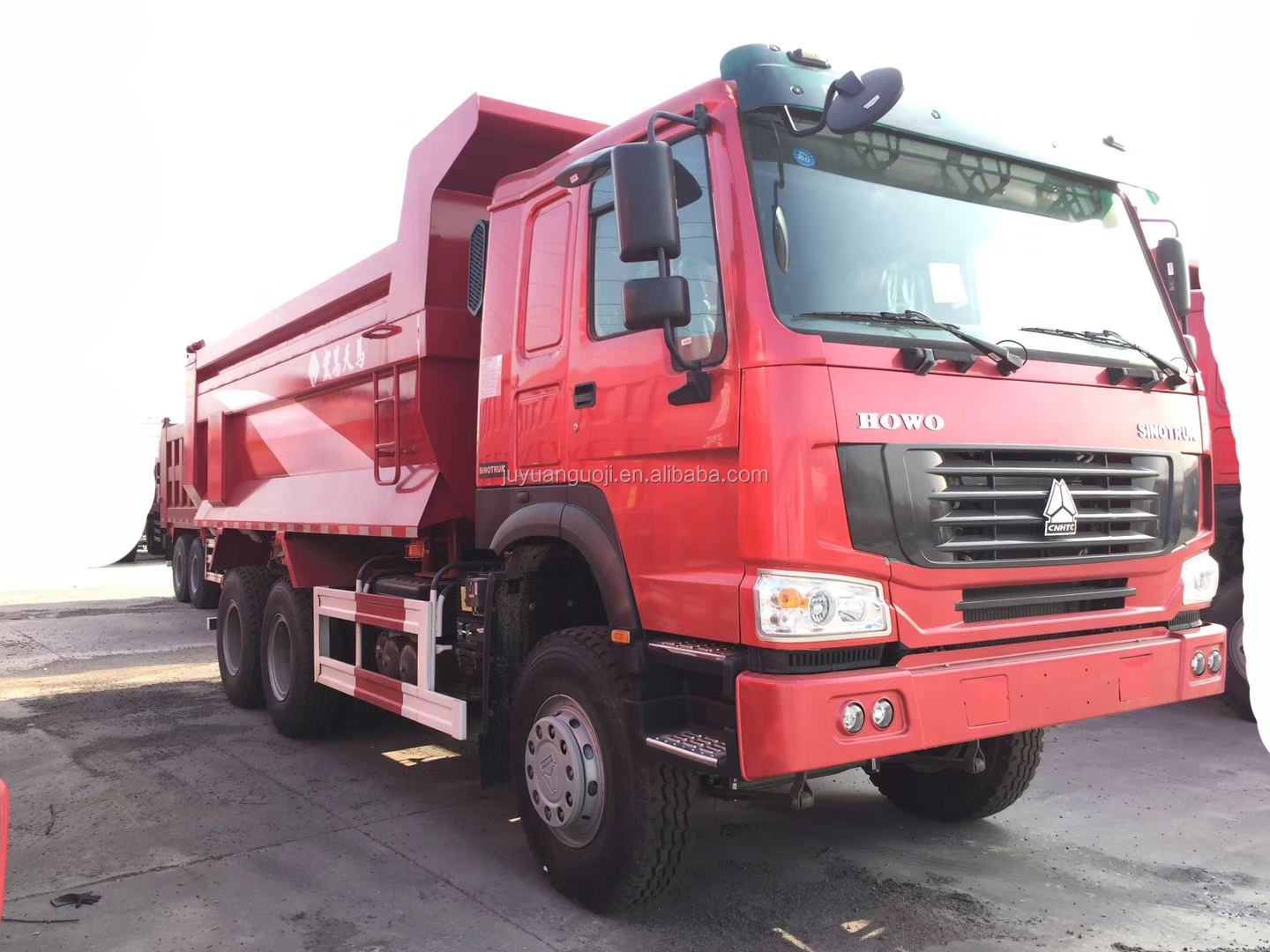 HW76 Cab WEICHAI Engine 371 Hydraulic Cylinder Dump Truck and 40 Ton Sand Tipper Trucks