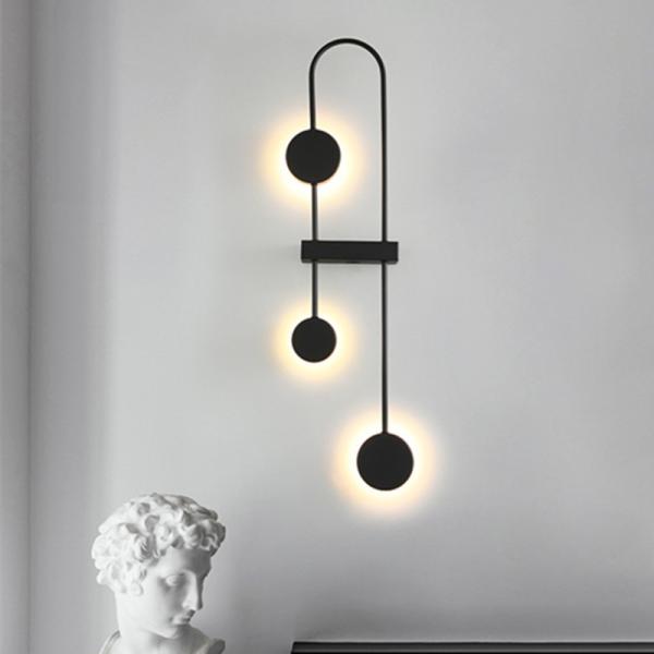 Nordic Black Wall Lamp Post-modern Living Room Bedroom Decoration lamp on wall
