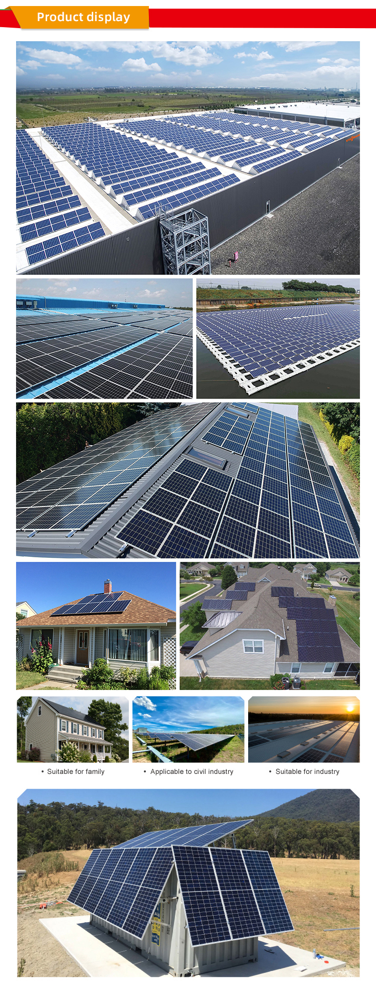 Anodized Aluminium Alloy Frame LONGi Hi-Mo 7 Solar Panels 580w for Maximum Efficiency
