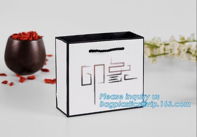 Customized Red Printed Kraft Paper Shopping Bag with Ribbon Handles and Bowknot,Kraft Paper Shopping Bag with Kinds off