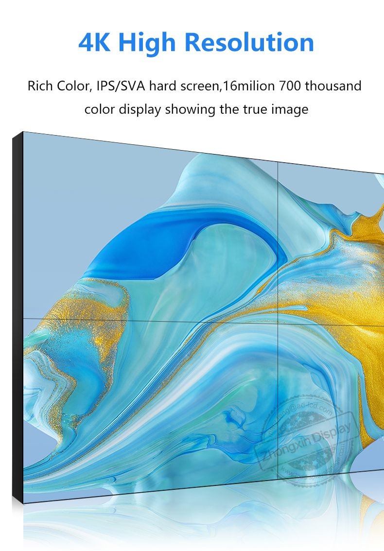 Panel Size 55 inch 1.8mm Pixel Pitch LCD Video wall Bracket for TV Wall Background Mounting