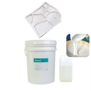 China Tin Cured Liquid Silicone  Rubber 100:2 For Cement Cultural Stone Molds High Tear Resistance Liquid Silicone on sale